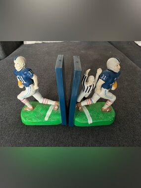 Vintage Football Player Book Ends